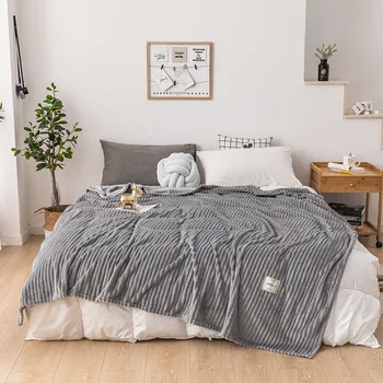 

Solid Yellow Color Blankets for sofa Soft polar fleece fabric warm Blanket On the Bed Thickness Throw Blanket