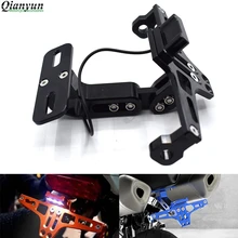 Универсальный CNC алюминиевый мотоциклетный регулируемый угол номерной знак кронштейн для Ducati 748 916 MONSTER M400 M600 M620 M750 ST2 ST4