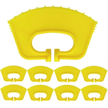 

10PCS Plastic Calf Weaner Yellow Cow Nose Thorn the Mavericks Weaning with Thick Cattle Nose Rings (Yellow)