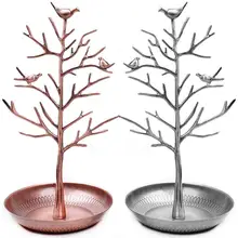 

50% Hot Sales Vintage Bird Tree Stand Jewelry Earrings Necklace Ring Show Rack Holder Display