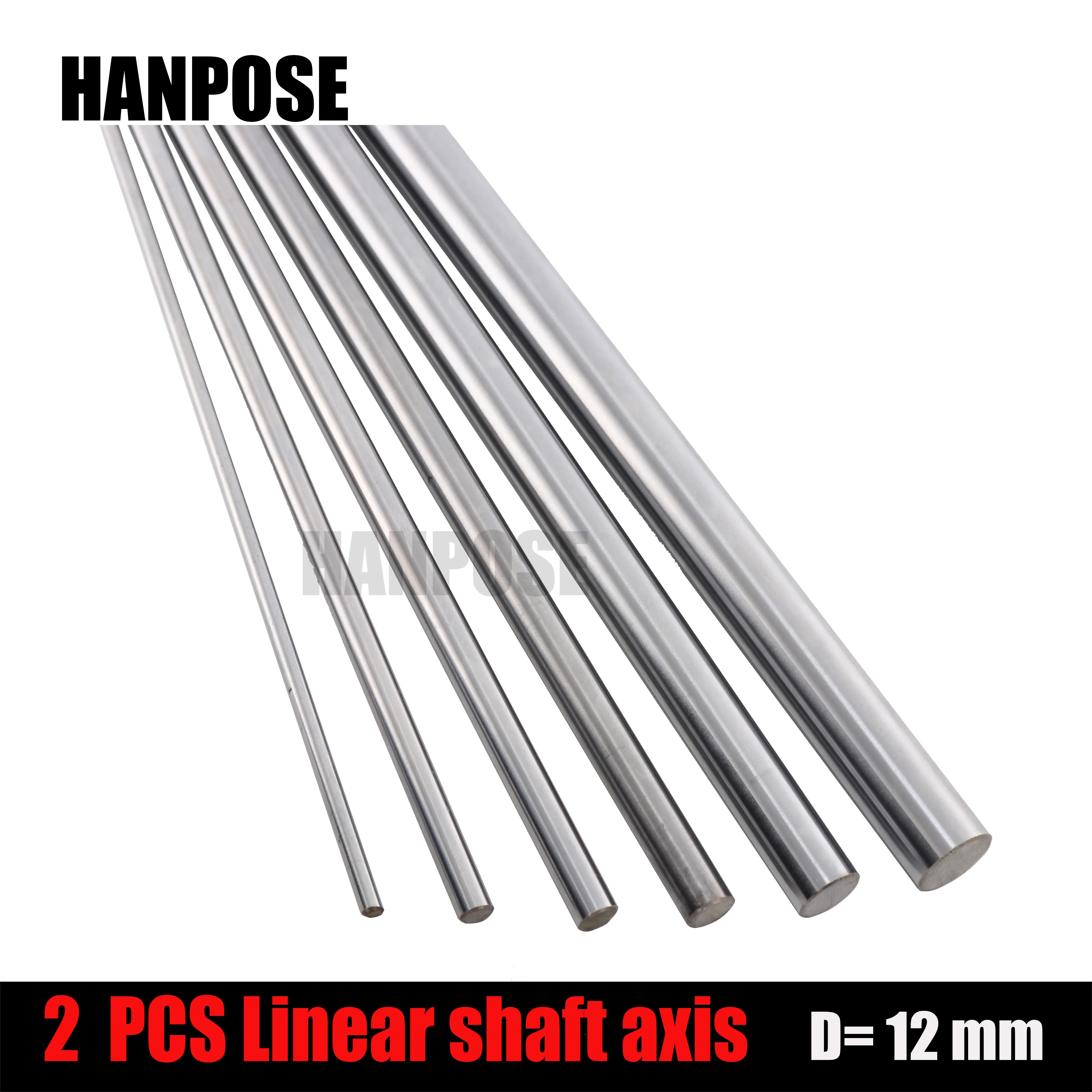 

2pcs 12mm 100 200 300 400 500mm linear shaft 3d printer parts 300mm 400mm Cylinder Chrome Plated Liner Rods axis