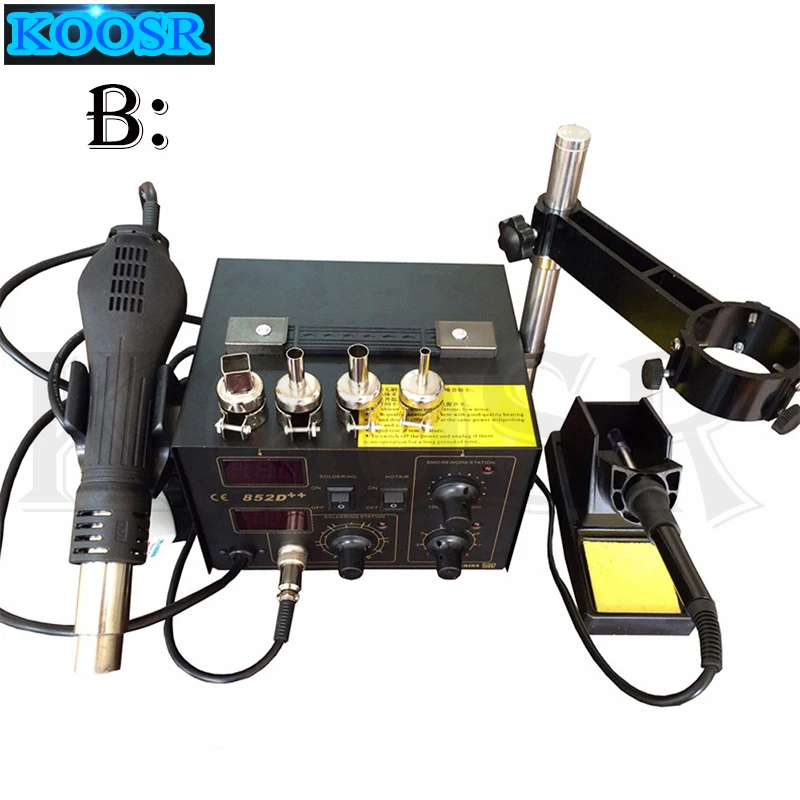 Станция паяльная SAIKE 852D ++ 2 в 1 220 В или 110 В|saike 852d|iron soldersaike soldering |