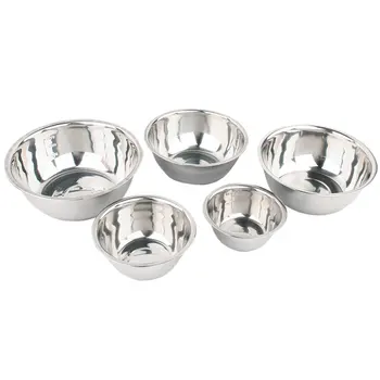 

1Set Stainless Steel Mixing Bowls Set of 5 Non Slip Nesting Whisking Bowls Set Mixing Bowls For Salad Cooking Baking