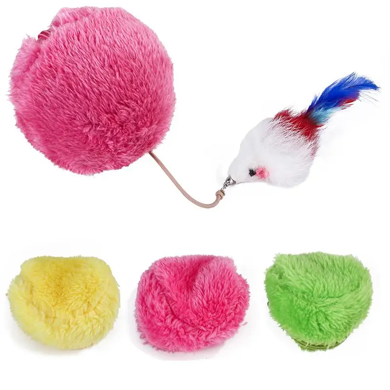 Random Color Электрическая игрушка для домашних животных, волшебный твердый Забавный ролик, игрушка, автоматический ролик, волшебный шар, игрушка для собак, кошек, домашних животных - Цвет: Random Color