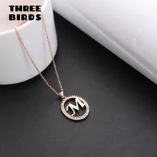 Крошечные трендовые циркониевые Подвеска из золотой буквы ожерелье качество Cz камень овальные ожерелья с буквой для женщин девочек Забавные ювелирные изделия