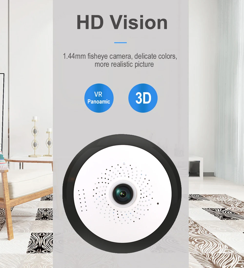 Панорамная IP камера видеонаблюдения HD 360 P рыбий глаз|Камеры видеонаблюдения| |