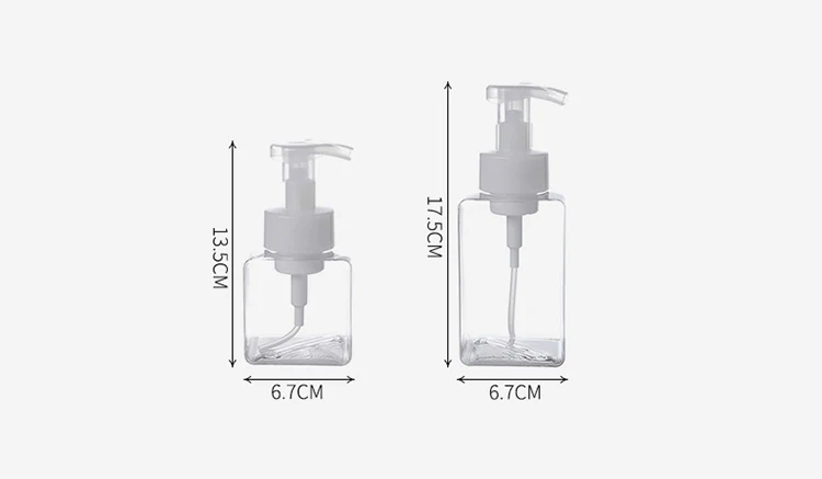 250/400ml прозрачный пенясь бутылка для жидкого мыла, мусс точек розлива лосьон шампунь для геля для душа, пены бутылки насоса