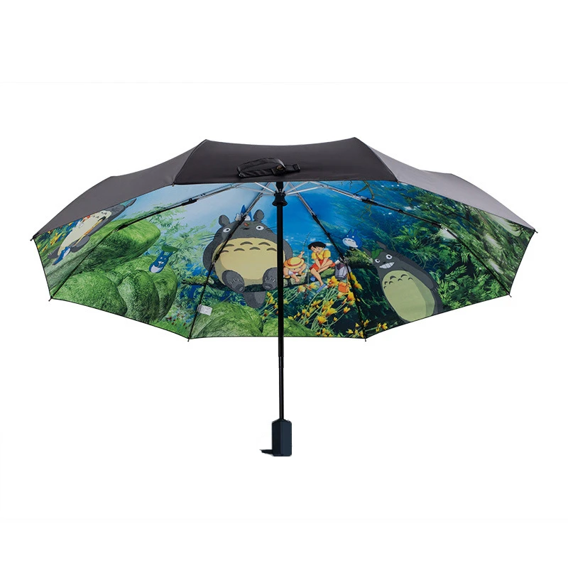 Ghibli Totoro paraguas la lluvia y sol, paraguas plegable de Anime, mi país Totoro|Paraguas| - AliExpress