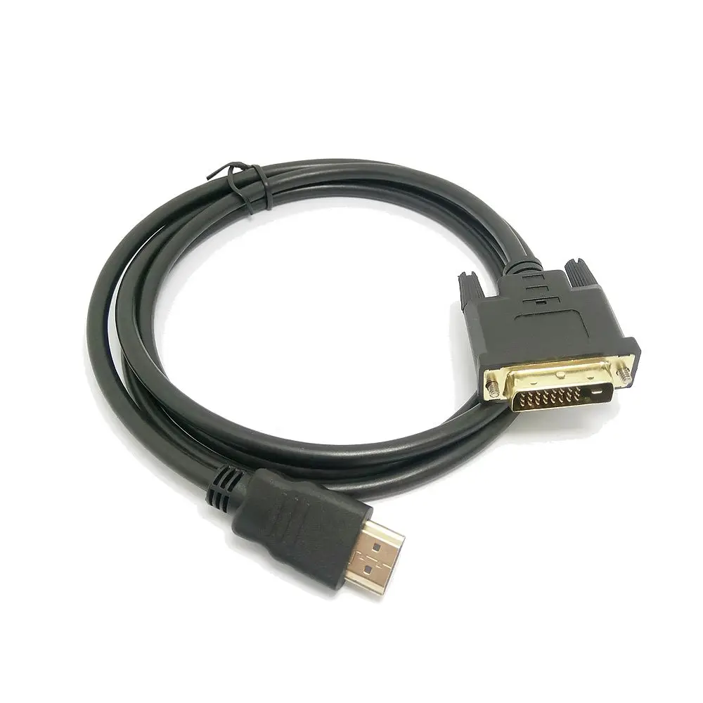 3D 1080P HDMI to DVI Cable adapter DVI-D 24+1 pin Male to Male Gold plated for Monitor HDTV Projector PS4 DVI to HDMI