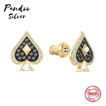 

Fashion Charms Luxury Jewelry Gift For Female, Yellow Spades Pattern And Multiple Color Earrings