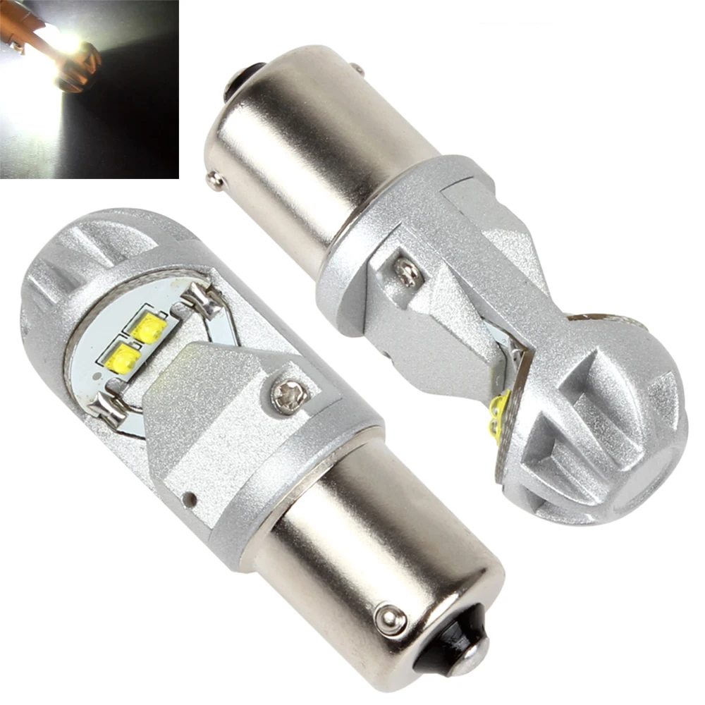 

Car Tail Light Blubs 2PCS 480LM 320 Degree 1156 Aviation Aluminum Car Back-Up Light 4 x 5W LEDs White Light Brake Lamp