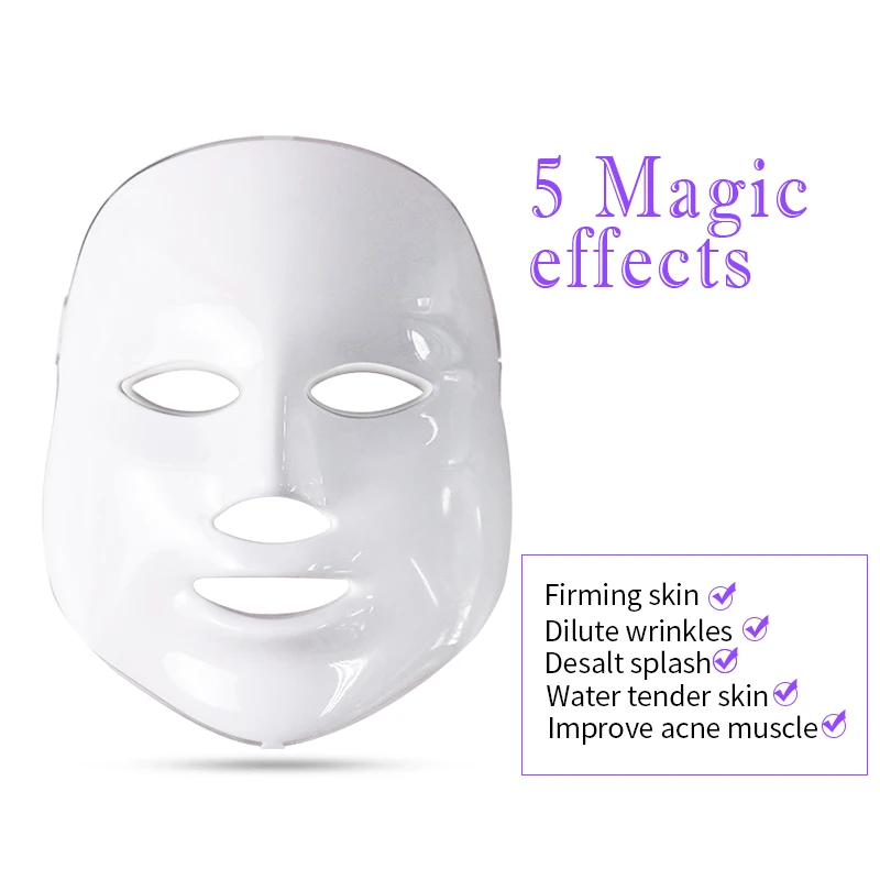 Корейский 7 цветов светодиодный маска для лица Уход за кожей красота маска фотонотерапия светильник омоложение кожи лица PDT отбеливание акне