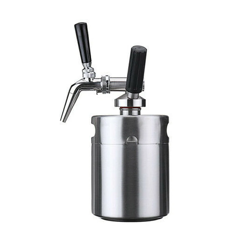 2L Nitro кофеварка с холодным пивоварением, мини бочонок из нержавеющей стали, кофейная чашка для домашнего заваривания, система, комплект, плита, Кофеварка, горшок