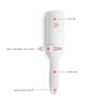 

HOT Brush Electrostatic Brush Two-way Adjustment Multi-function Clothing Hair Removal for Cashmere Coat TI99