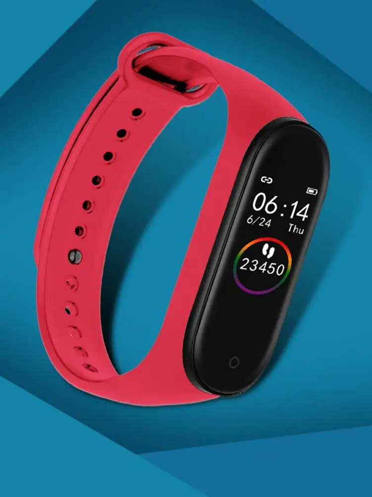Для M4 Smart BraceletWristband здоровье частота сердечных сокращений/кровяное давление/монитор сердечного ритма/шагомер спортивный браслет# N