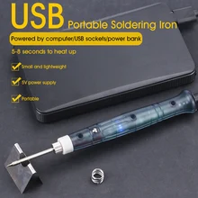 

1Set USB Soldering Iron Digital Display Adjustment And Repair 5V Electric Solder Iron Portable Tin Welding Tools Accessories