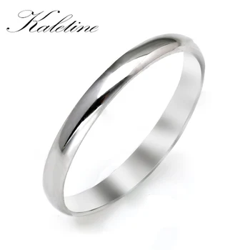 

KALETINE Genuine 925 Sterling Silver Rings For Women Sleek Dome Top Band Mens Ring Plain Wedding Rings Jewelry Anniversary