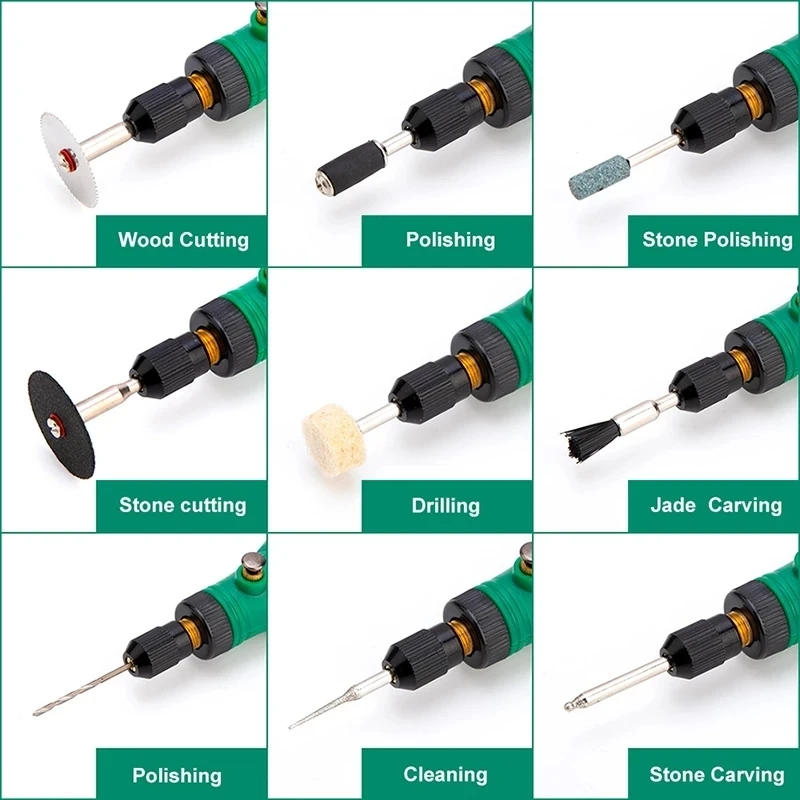 100V~240V Mini Electric Drill Power Tools Multifuctional Grinder Grinding Accessories Set 3 Speed Engraving Pen For Dremel 6