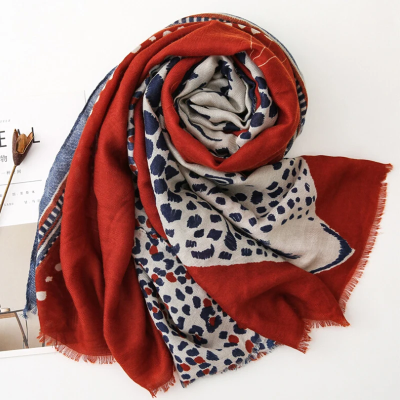 

Ladies New Fashion Leopard Animal Print Large Shawl Scarf Autumn Winter Sjaal Soft Scarf Winter Large Blanket Wrap Shawl