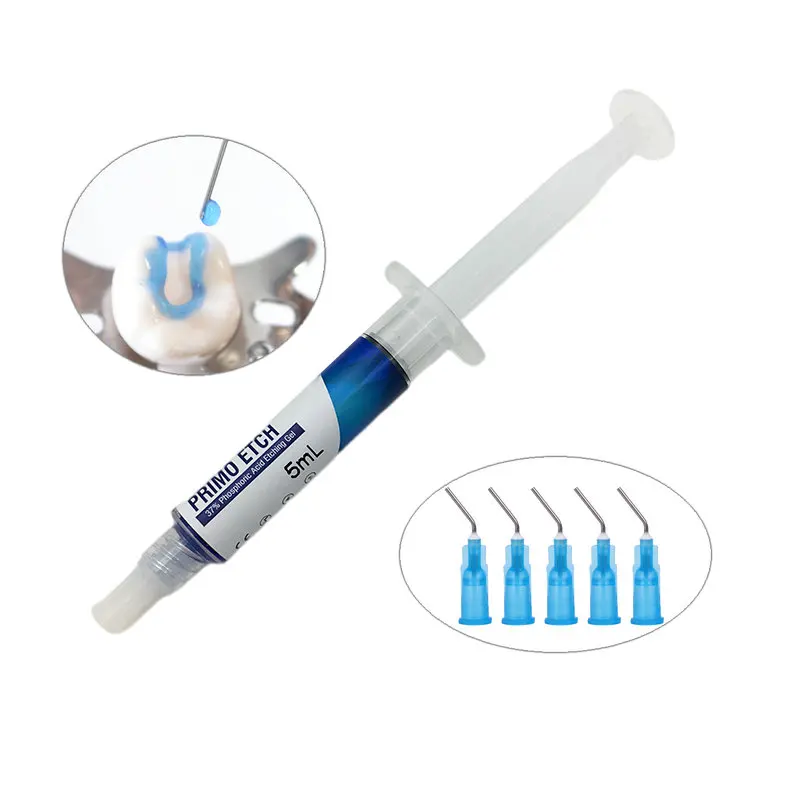 5Pcs/Lot Dental 37% Phosphoric Acid Etching Gel 5ml/syring for Enamel and Dentin Etching Dentistry Materials