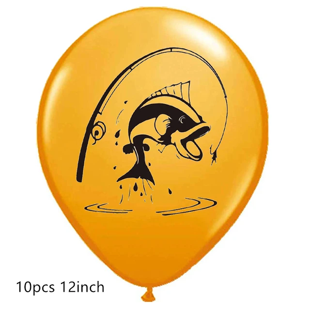 10pcs/lot Fishing Latex Balloons 12inch Fishing Theme Party Ballons  Decoration Fish Fishing Rod Fishing Hobby Toy - AliExpress