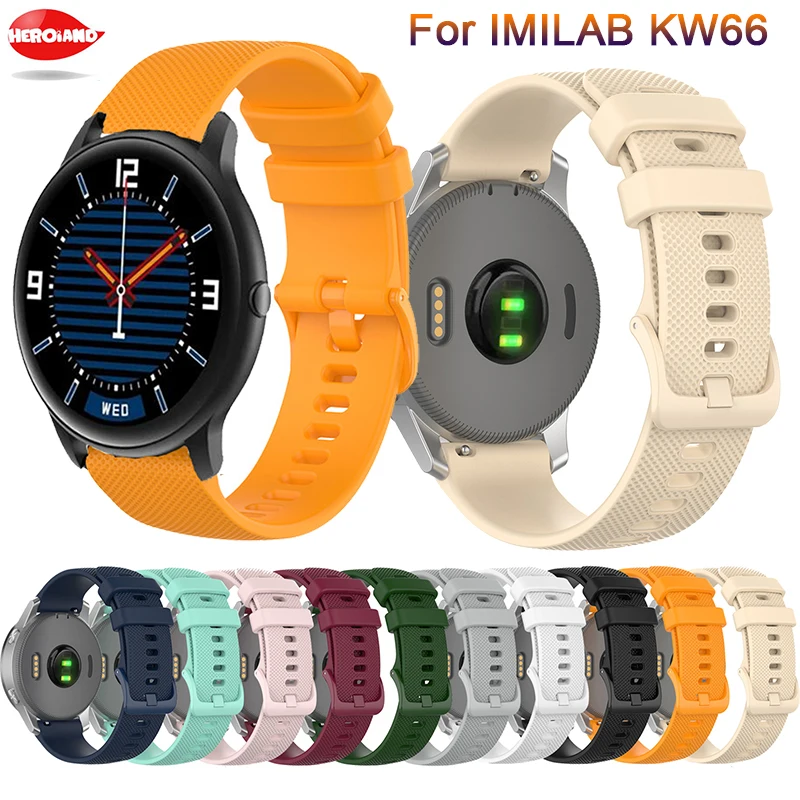 Cinturino 22Mm Cinturino Per Cinturino Da Polso Smartwatch In Silicone Yamaha Kw66 / Yamay Sw022 Accessori Per Cinturino Mi Watch Color Sport