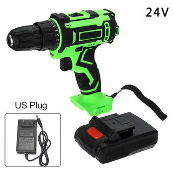 

Set 12 24V Electric Cordless Drill Driver Kit Repair Tool Rechargeable Li Ion Battery Portable Electric Drill