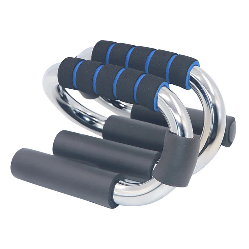 S-type Push Ups Bracket Push-up Rack Chest Abdominal Training Fitness Stands Push Up Bars With Comfortable Foam Grip