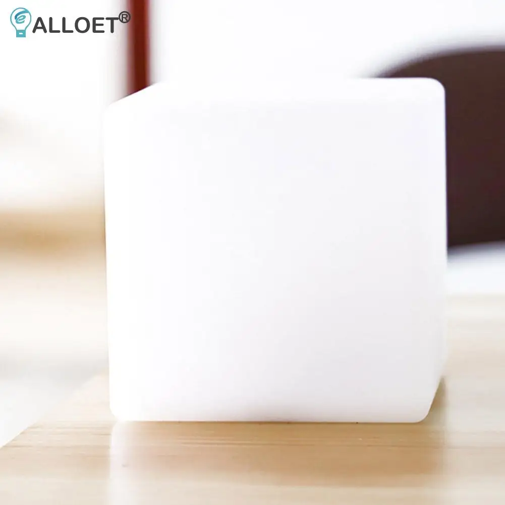 Children Bedroom Cute Night Lamp LED Cube Light Glow Gadget Color Changing Batteries Remote Control | Лампы и освещение