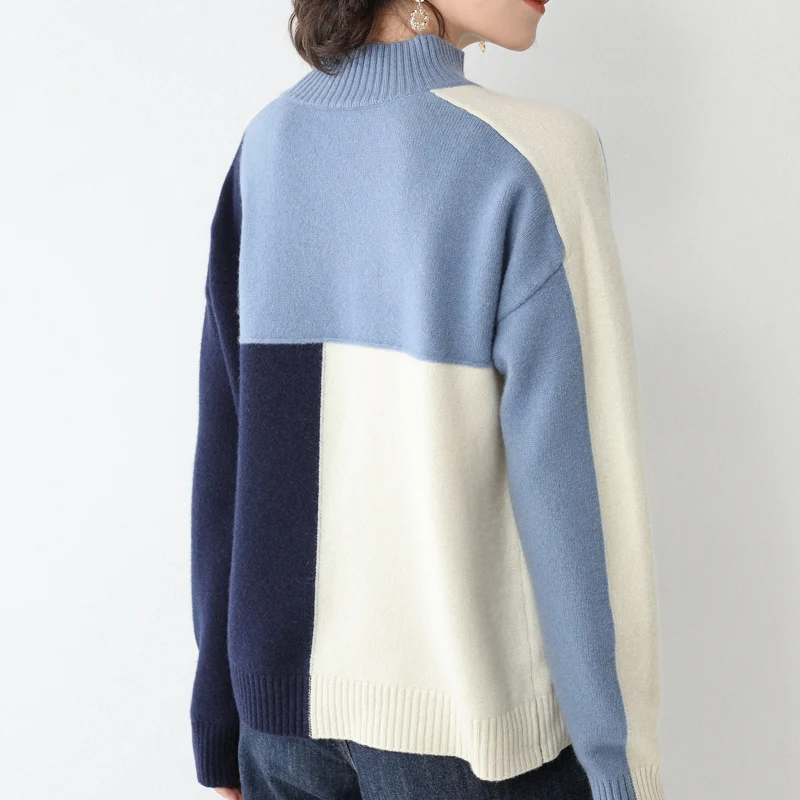 Large Size 100% Pure Wool Pullover Cashmere