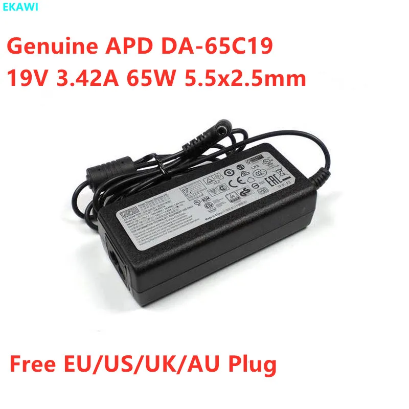 Оригинальный APD DA-65C19 19V 3.42A 65W 5 5x2 5mm адаптер переменного тока для зарядного