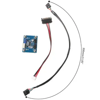 

9Pin Connector USB Header 90 Degree USB HUB Adapter Card Extension Power Cable