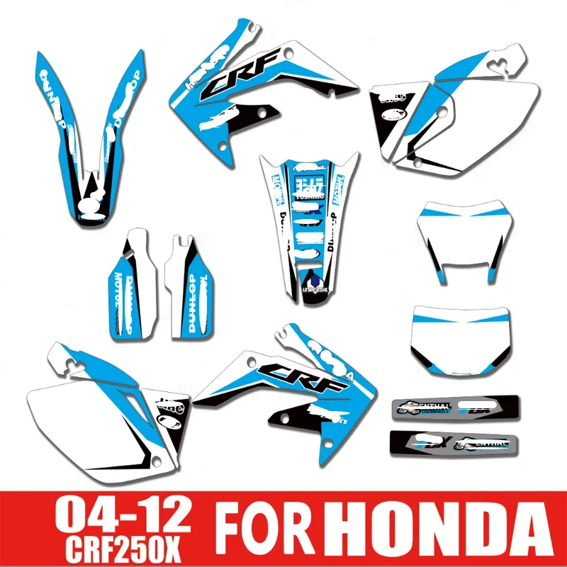 04 12 CRF250X Набор стикеров для мотоцикла Honda CRF 250X 2004 2012 2005 2006 2007 2008|Наклейки и стикеры|
