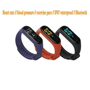 

AJM4 Smart Color Bracelet Heart rate monitoring bracelet Pedometer IP67 Waterproof Bluetooth Bracelet
