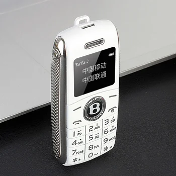 White Разблокированный мини мобильный телефон 0,6" Bluetooth Dialer Hands Mini Phone MP3 Magic Voice Dual Sim маленький сотовый телефон - Цвет: White
