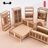 1:25 Dollhouse mini Furniture Miniature accessories Chinese Style Wood Model Bed Table Cabinet Shelf for Scenarios Dioramas ► Photo 2/5