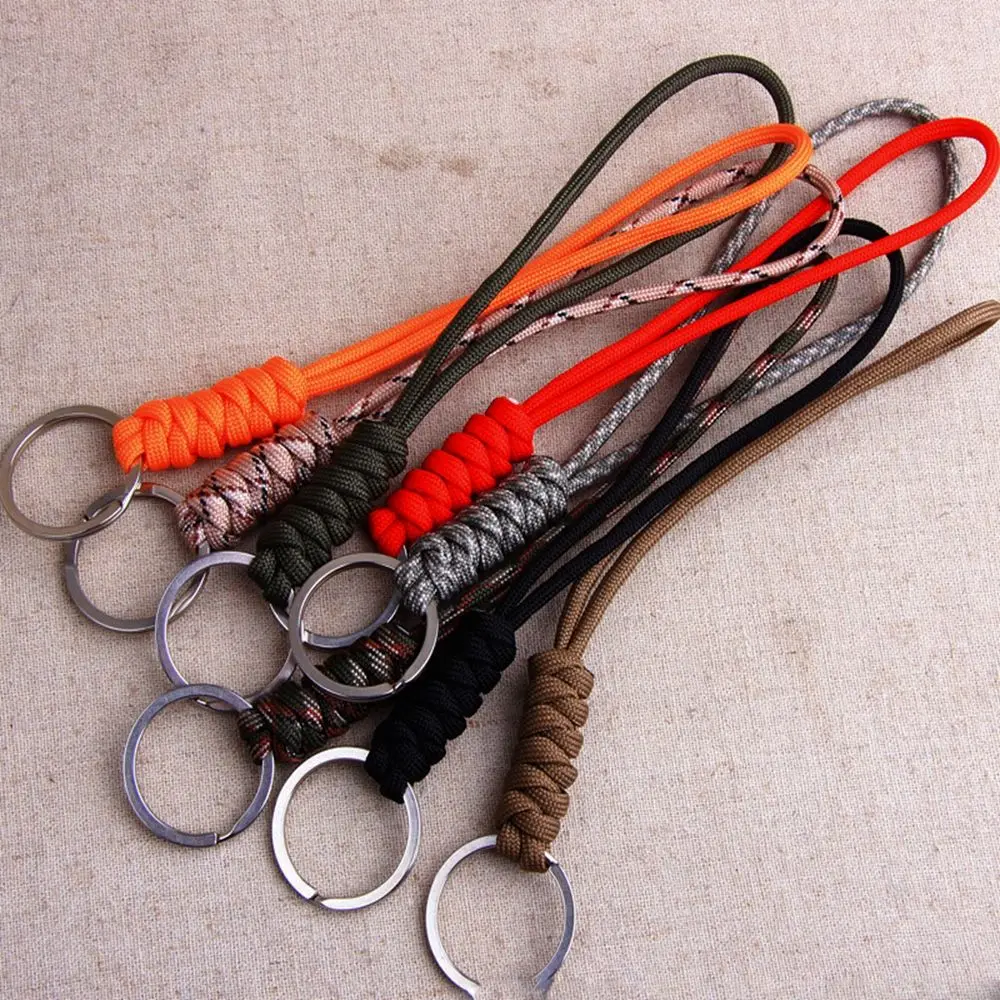 4 Portachiavi Paracord Con Moschettone - Cordino Intrecciato Per Escursionismo E Campeggio - Foto 10