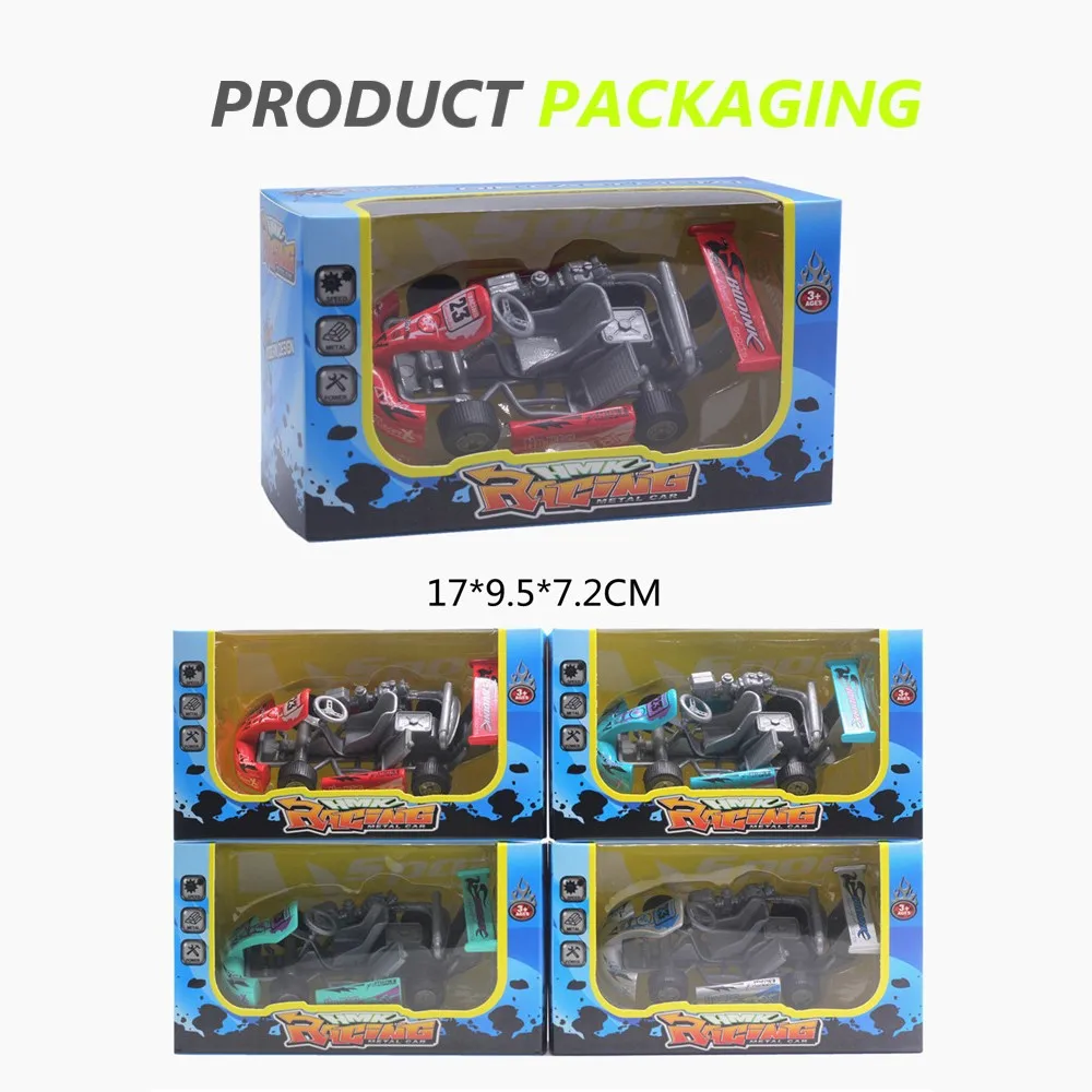 1:32 Alloy ABS karting Racing Toy Car Model Metal Pull Back Simulation Miniature Kids Small Toys Car For Children Boys Gifts