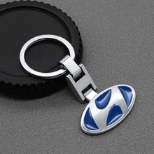 3D металлический автомобильный стильный модный брелок для ключей, брелок для hyundai i20 i30 i40 ix35 solaris tucson creta kona santa fe tucson