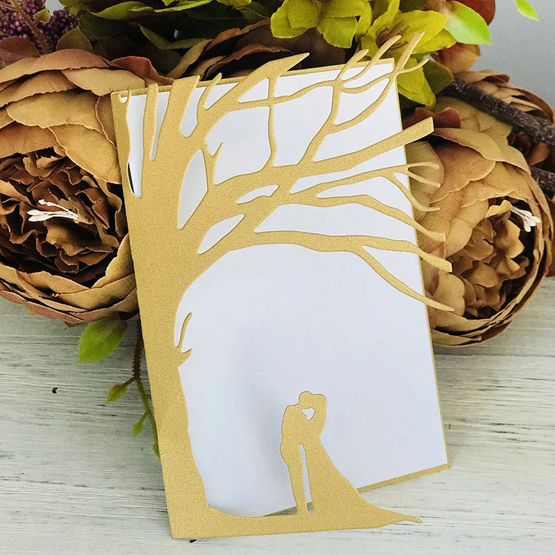  Wedding Metal Cutting Dies Scrapbooking tree Invitation with Bride and Groom craft Die Cut For Pape