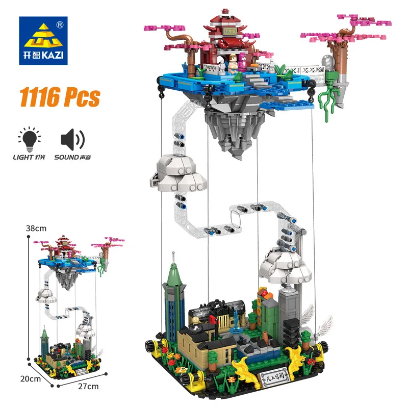 

Gravity Balance Technic Building Blocks Moon Palace Electric MOC Lighting Bricks Educational Toys For Kids Model Kit Gifts