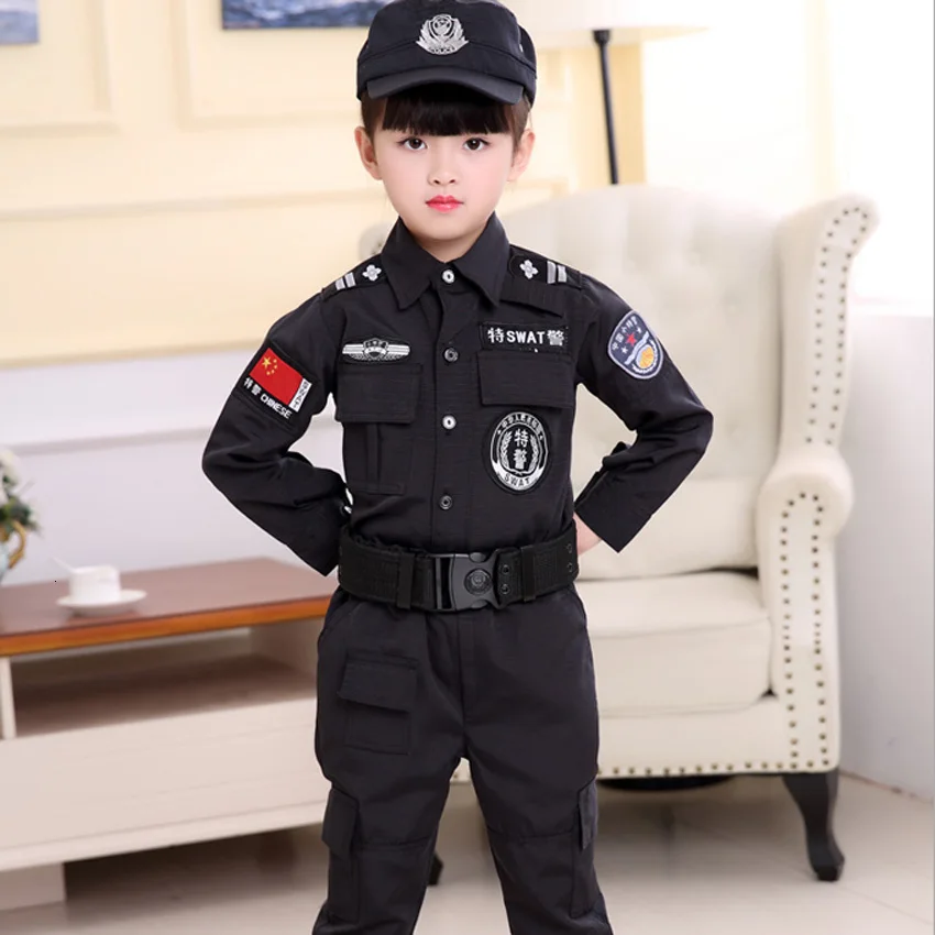 Детские костюмы для косплея дорожного полицейского копа униформа