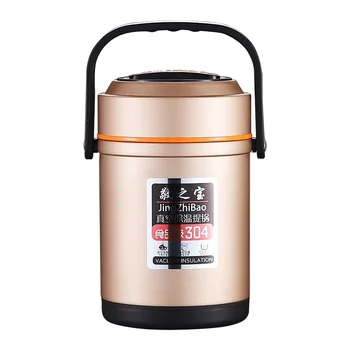 

Stainless Steel Vacuum Insulated Lunch Box 3/2 Layer Insulation Barrel Student Adult Large Capacity Lunch Pot Lunch Box Tiffin