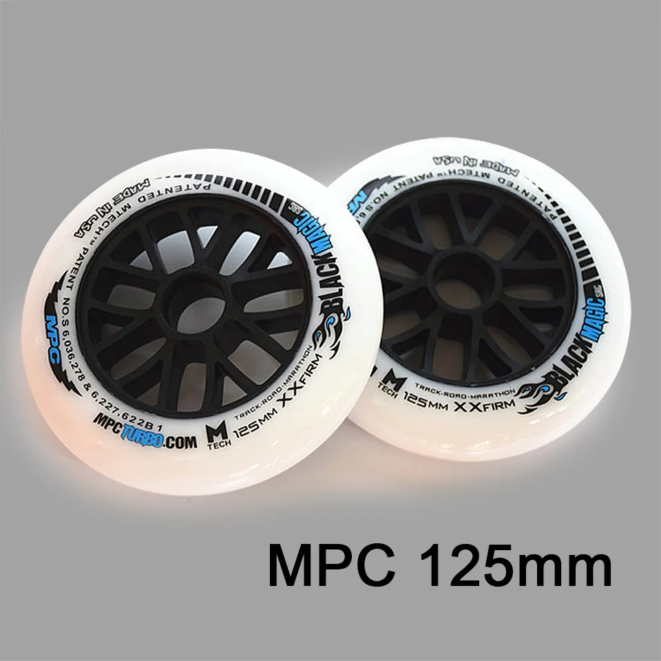JK MPC Black Magic SRC XXFirm 125mm 6 pcs or 2 pcs Marathon Racing Wheels Inline Speed Skates Wheel Road Track Skating LZ100