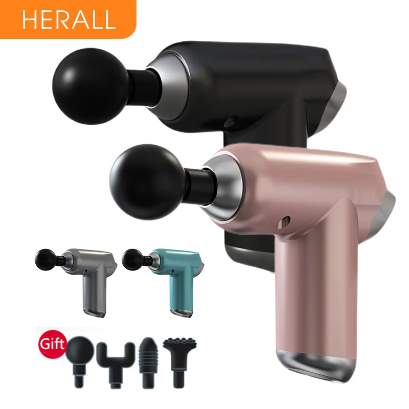 HERALL LCD Massage Gun 32 Gear Fascia Deep Tissue Neck Body Back Muscle Massager Relaxation Pain Relief Exercise | Красота и здоровье
