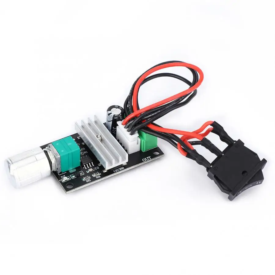 DC Motor Controller 6-28V PWM Motor Variable Speed Controller Rotation Direction Controller CW CCW Reversible Switch