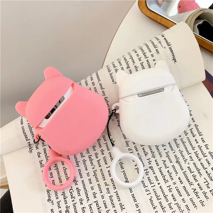 Милый мультяшный чехол для наушников Moomin Airpods 1 2 Мягкий силиконовый чехол для Apple Air Pods 1 2 Чехол Funda с кольцевой пряжкой