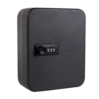 

28 Key Cabinet Steel Security Lock Box with Combination Lock Household Wall-mounted Password Key Cabinet Storage Box Car Key Box