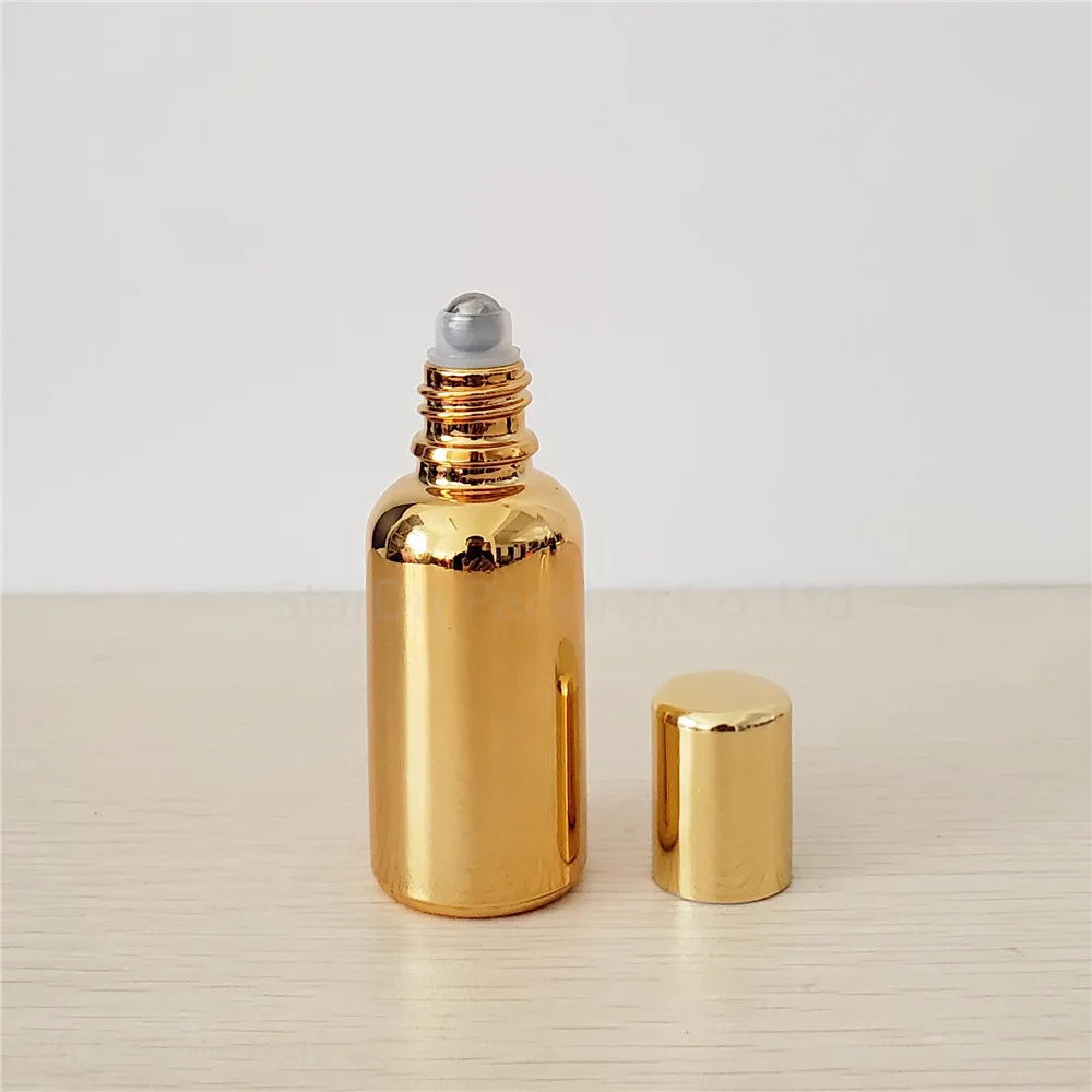 

10ml 15ml 20ml 30ml 50ml 100ml gold Roll On Bottle for Essential Oils Refillable Perfume Bottle Deodorant Containers