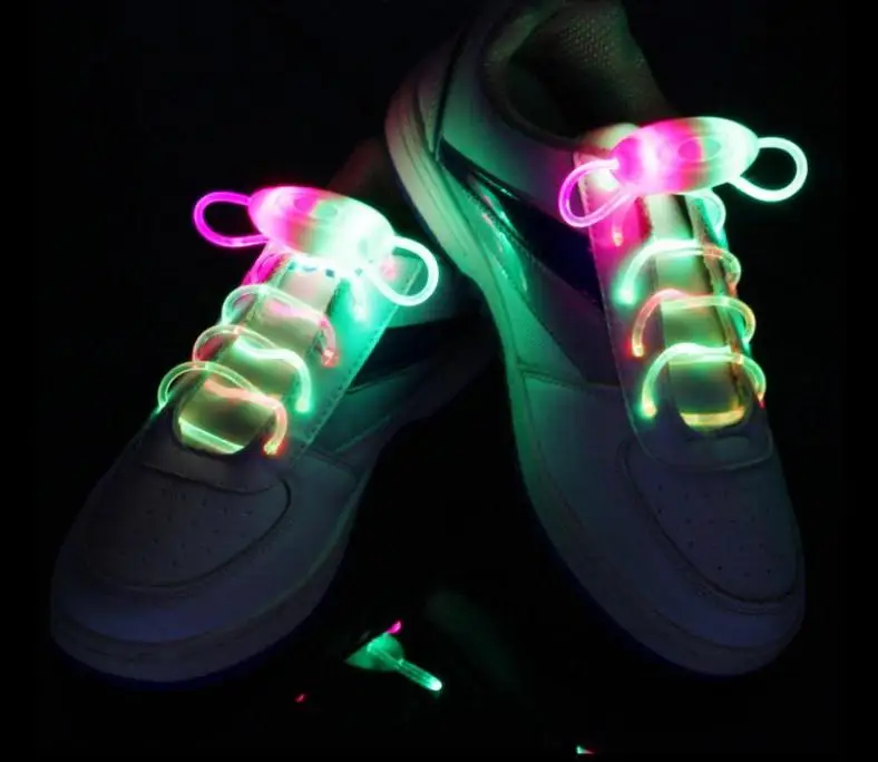 

500pair New Multi-color Cool Night Run Neon Led Shoe Laces Shoes Strap Glow Stick Light Shoelaces Accessories Party SupWholesale